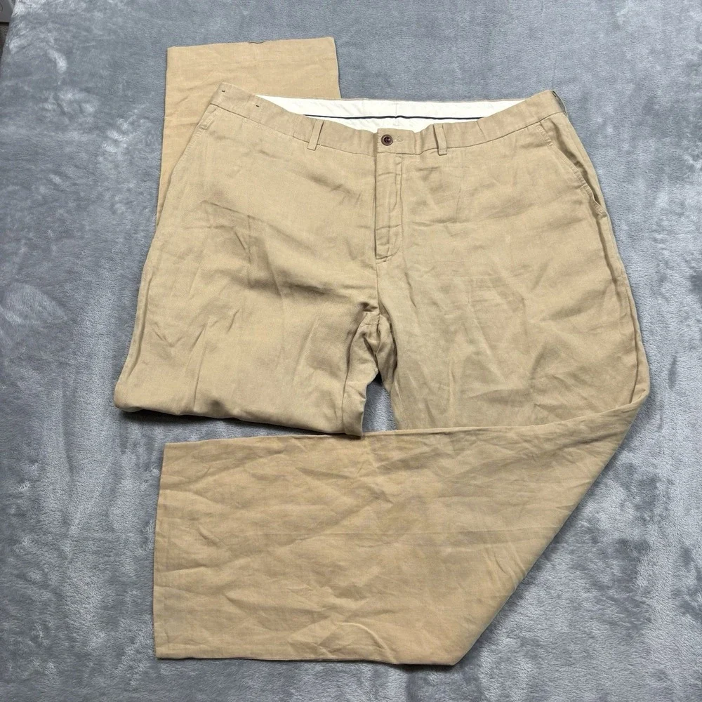 Polo Ralph Lauren Men's Preston Fit Linen Silk Cotton Blend Flat Front 38x30